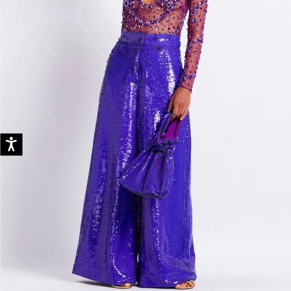 PatBO sequin wide leg pants - Picture 4 of 5